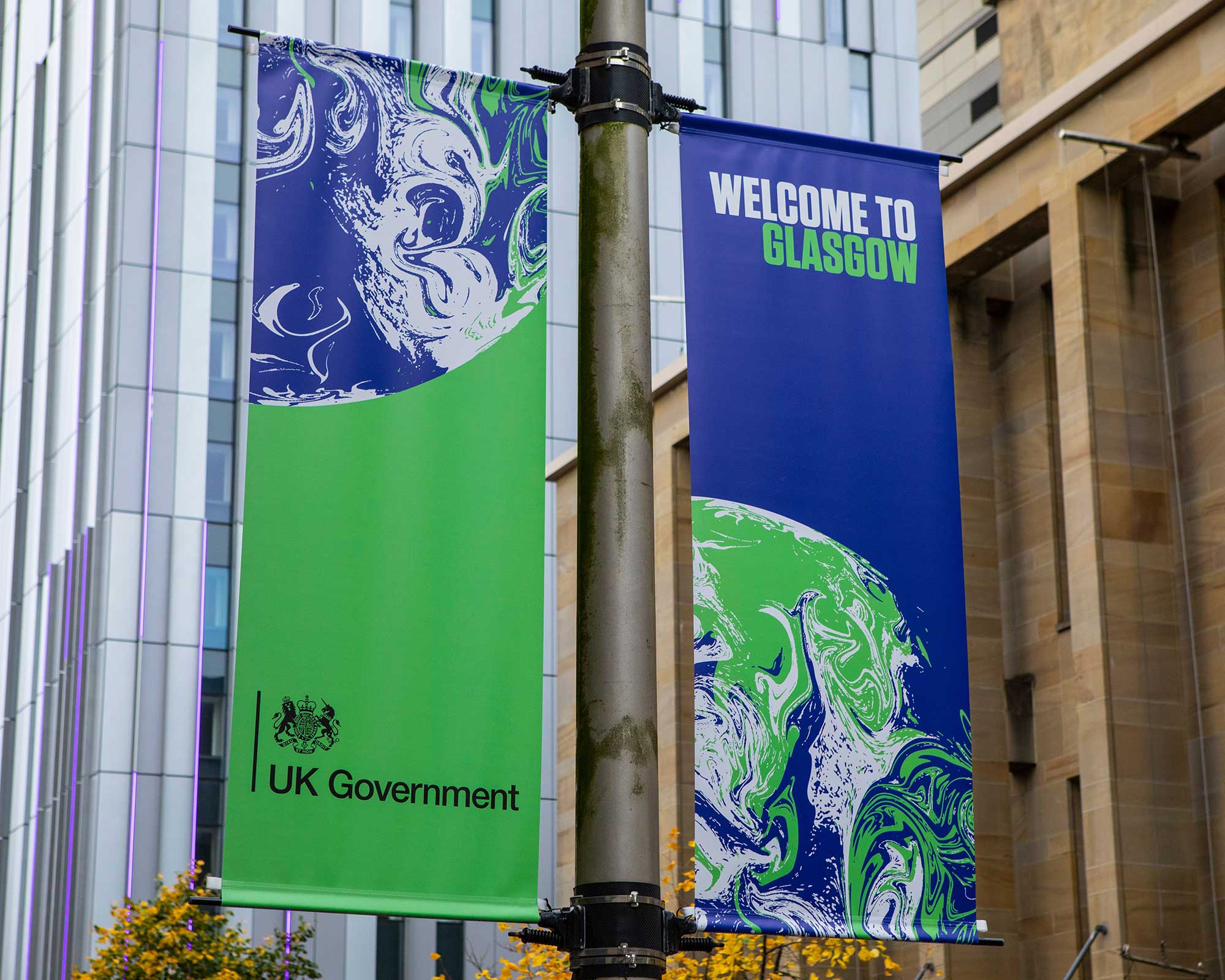COP26 street banners